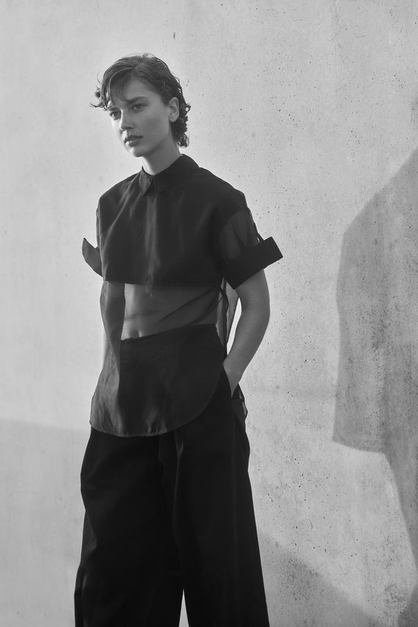 Juniper Top | Black Organza - FINAL SALE