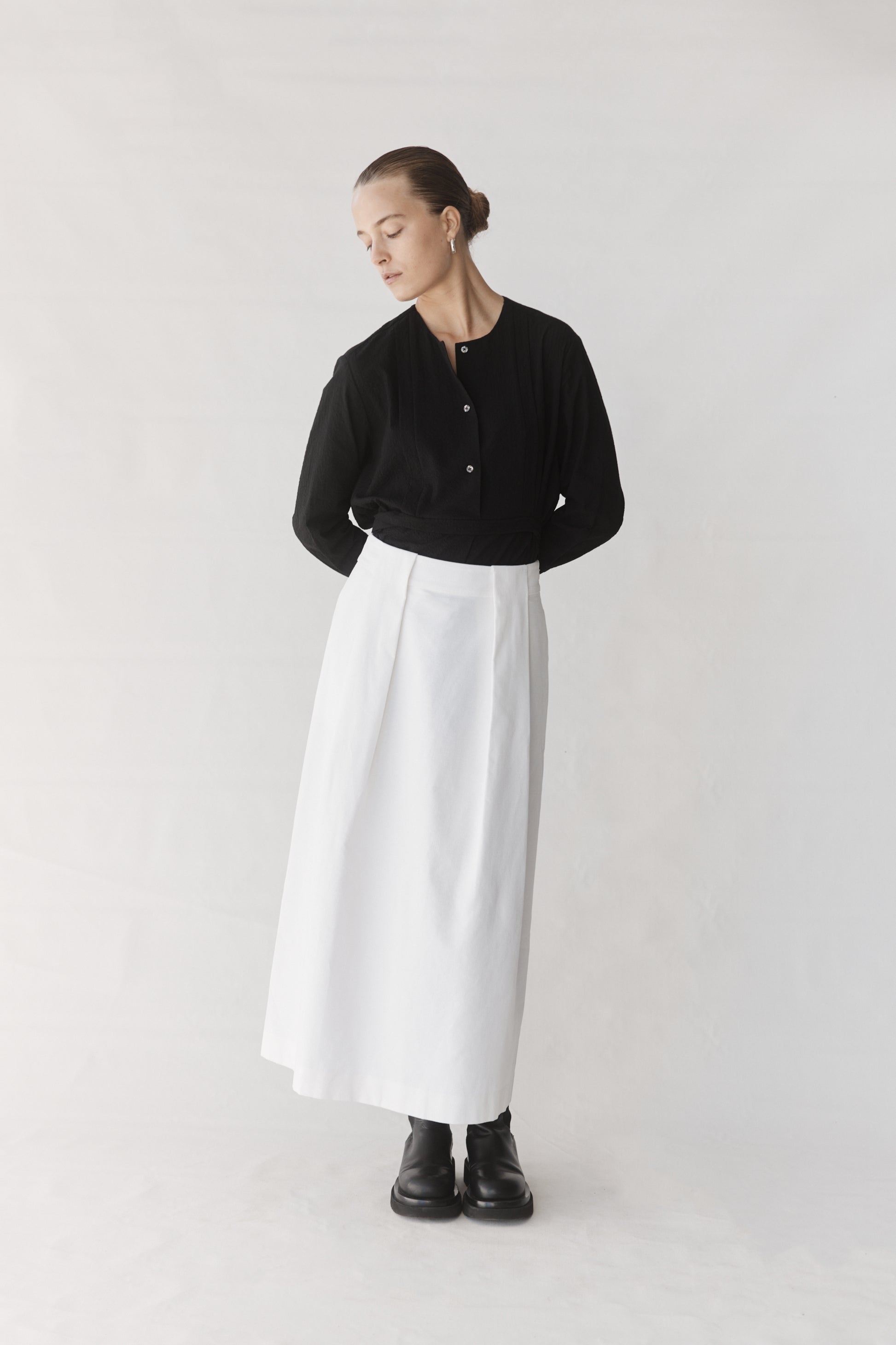 Jean Skirt | White