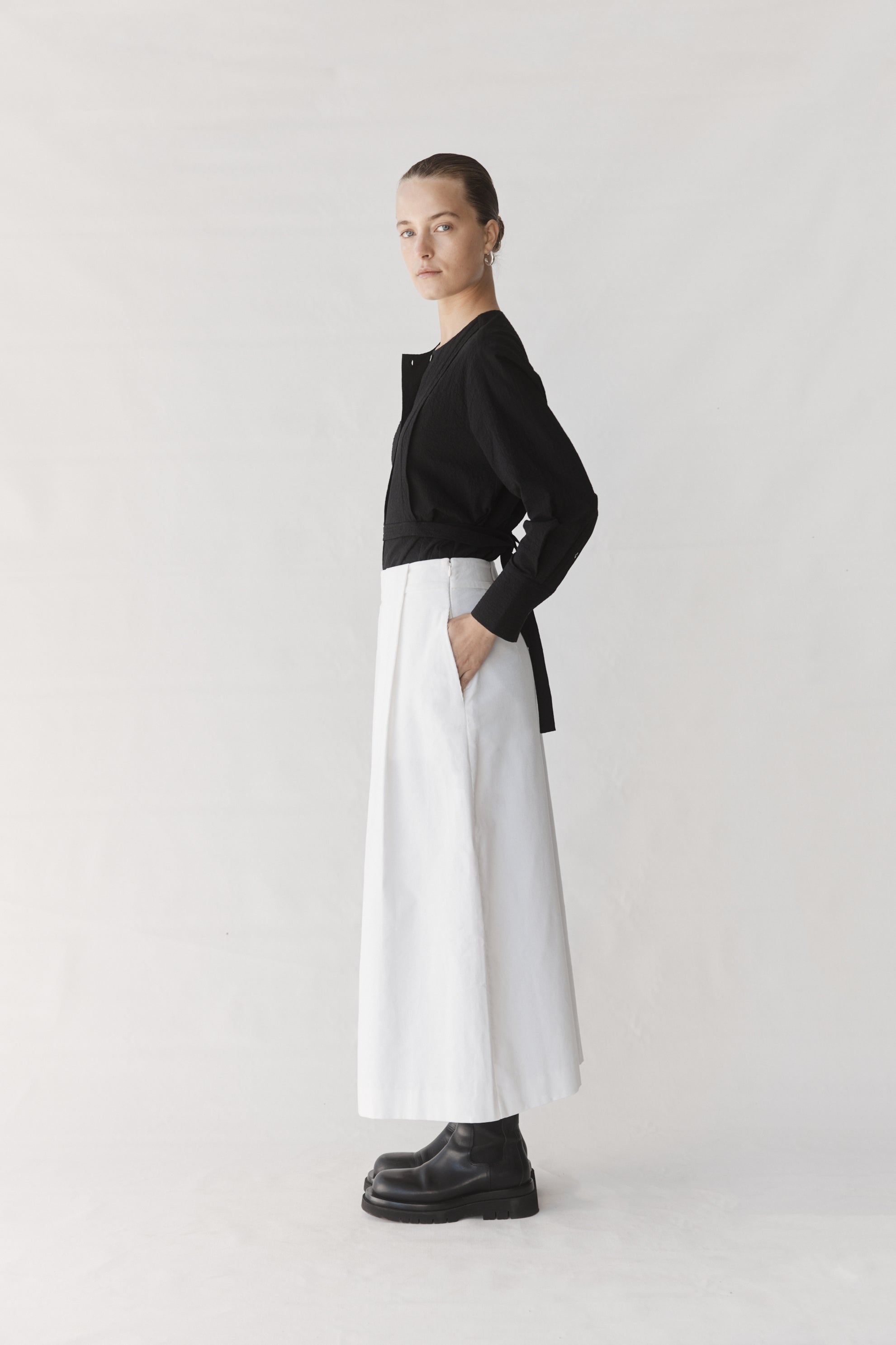 Jean Skirt | White