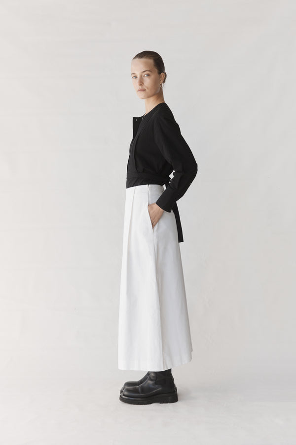 Jean Skirt | White