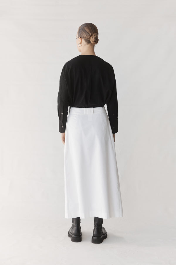 Jean Skirt | White