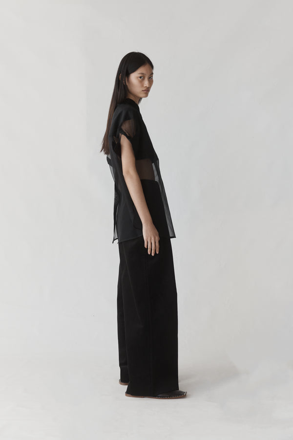 Juniper Top | Black Organza - FINAL SALE
