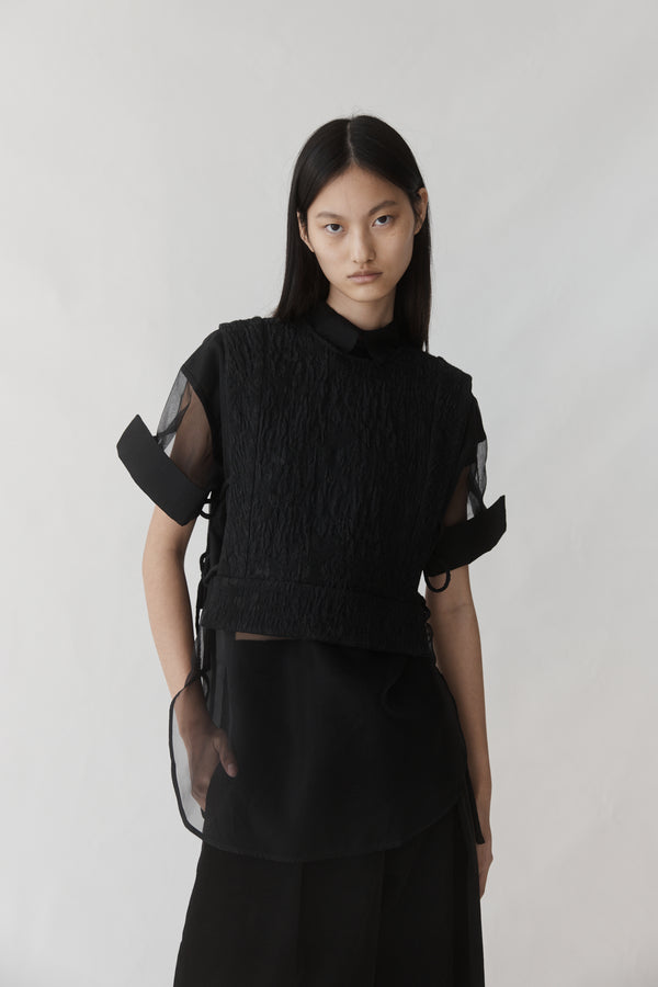 Juniper Top | Black Organza - FINAL SALE