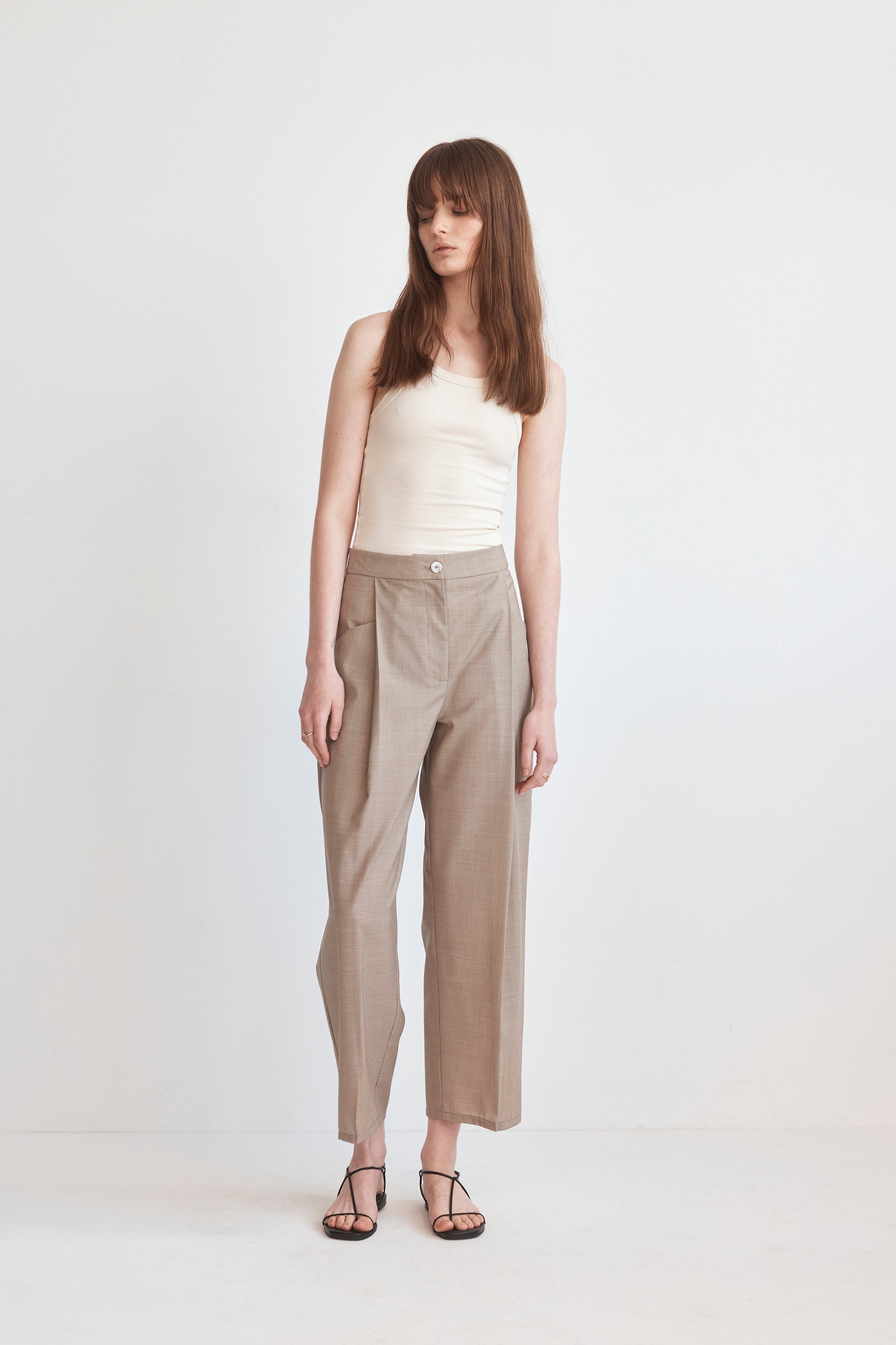 Connie Pant | Oatmeal Wool