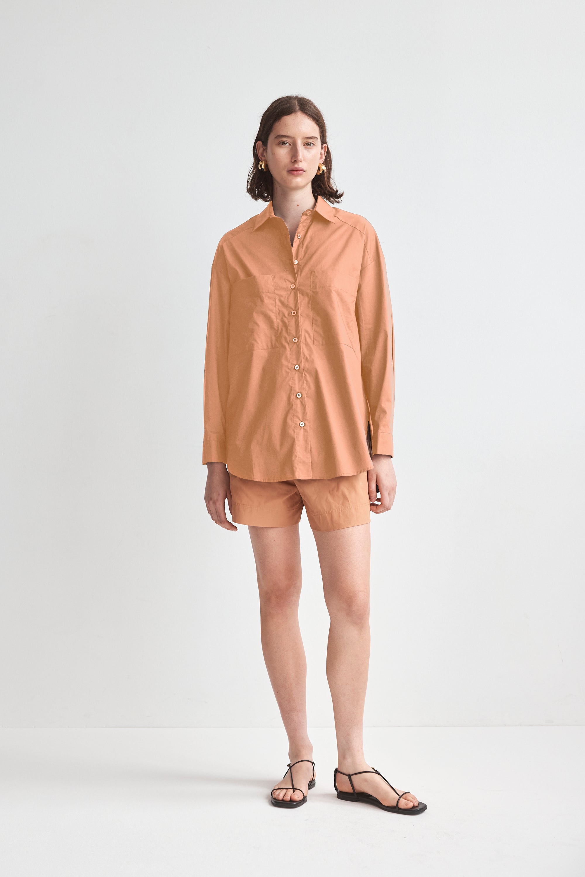 Lena Short | Brick Poplin