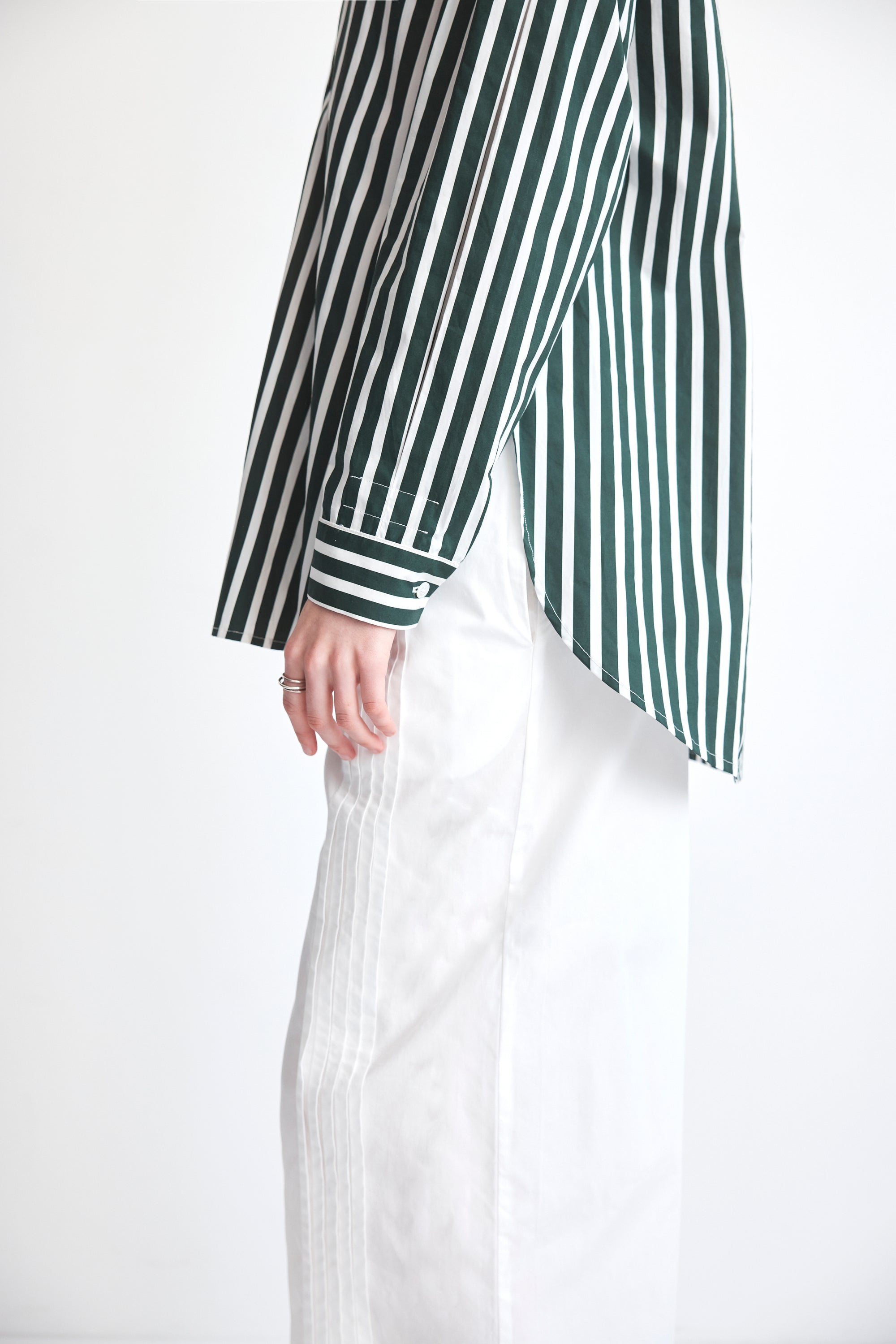 Daisy Shirt | Forest Stripe Poplin