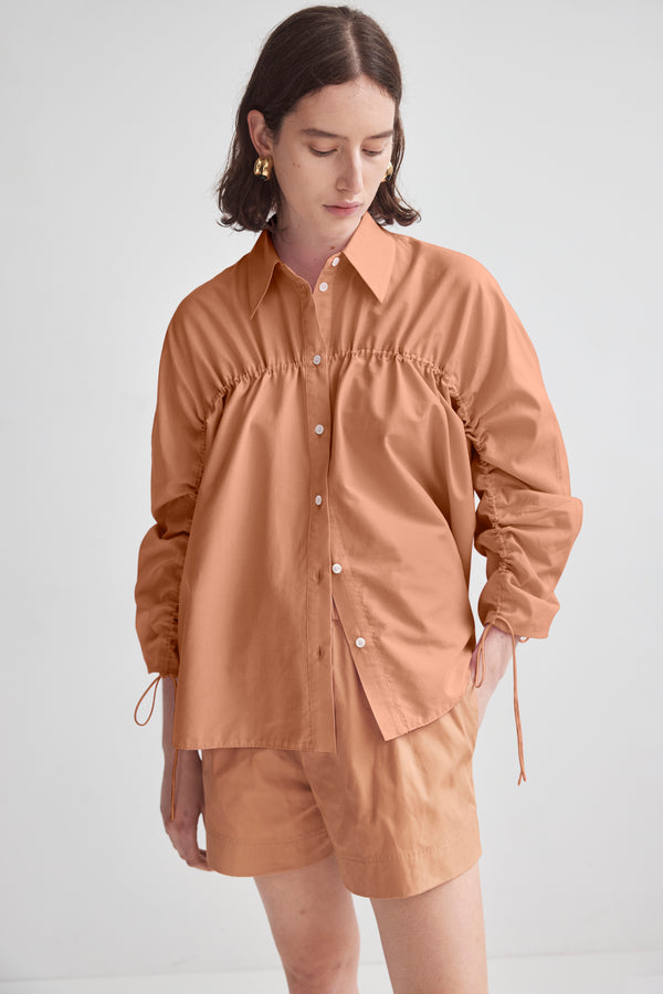 Emmie Shirt | Brick Poplin