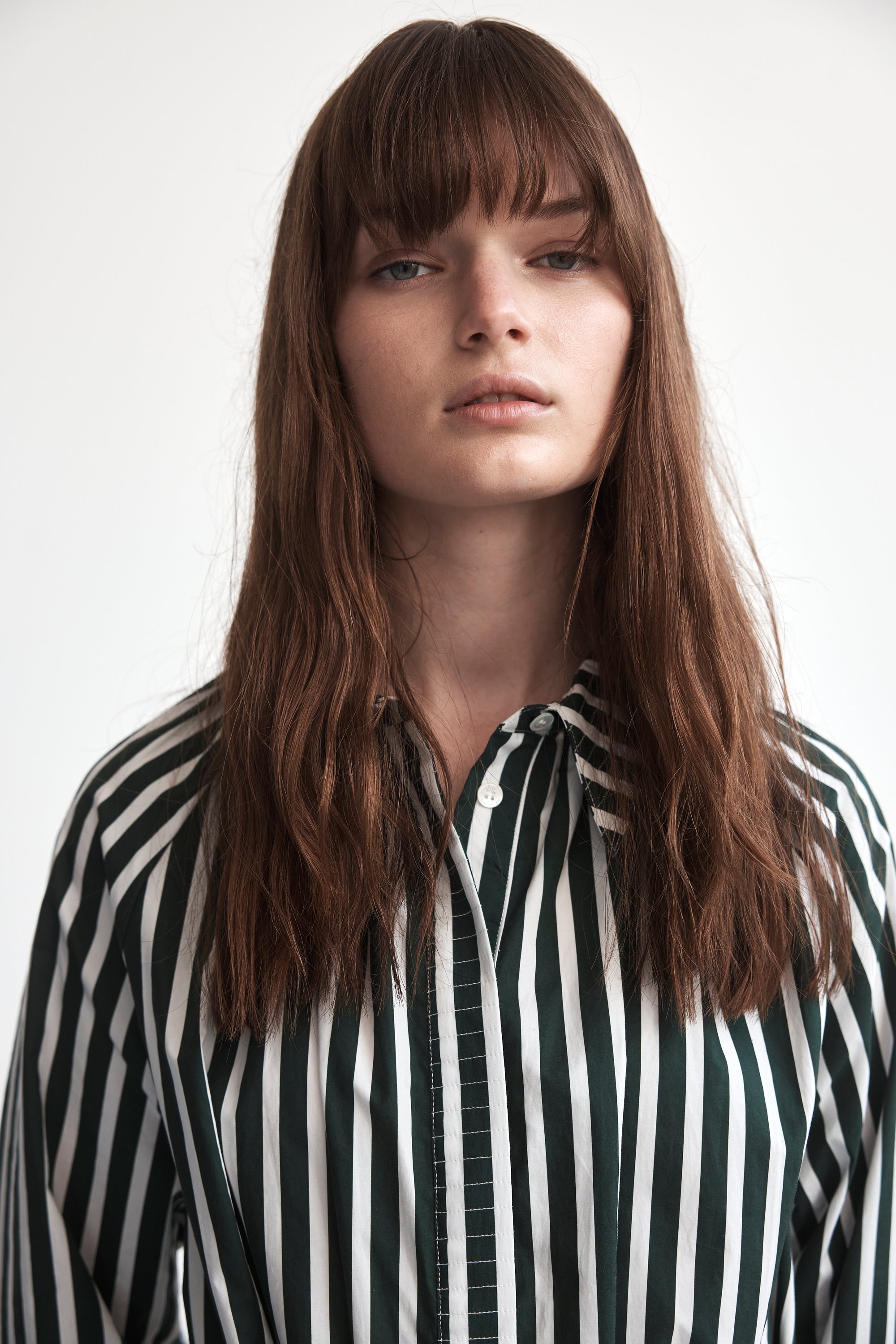 Heidi Dress | Forest Stripe Poplin