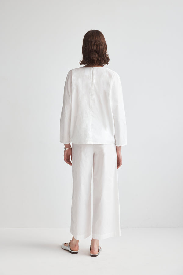 Mae Top | White Poplin