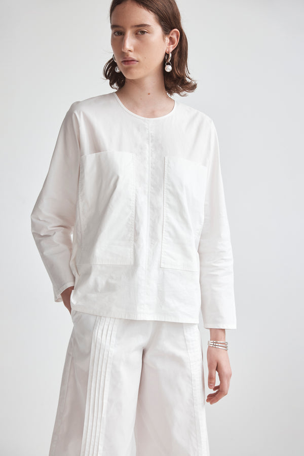 Mae Top | White Poplin