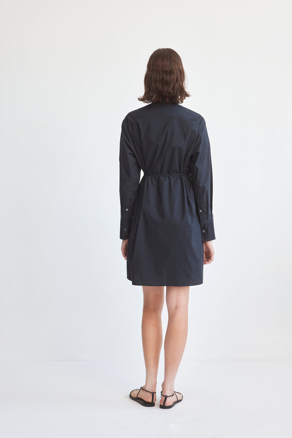 Peggy Dress | Navy Poplin