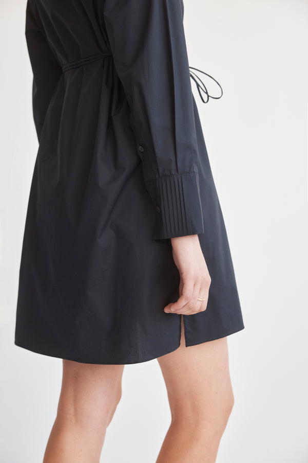 Peggy Dress | Navy Poplin