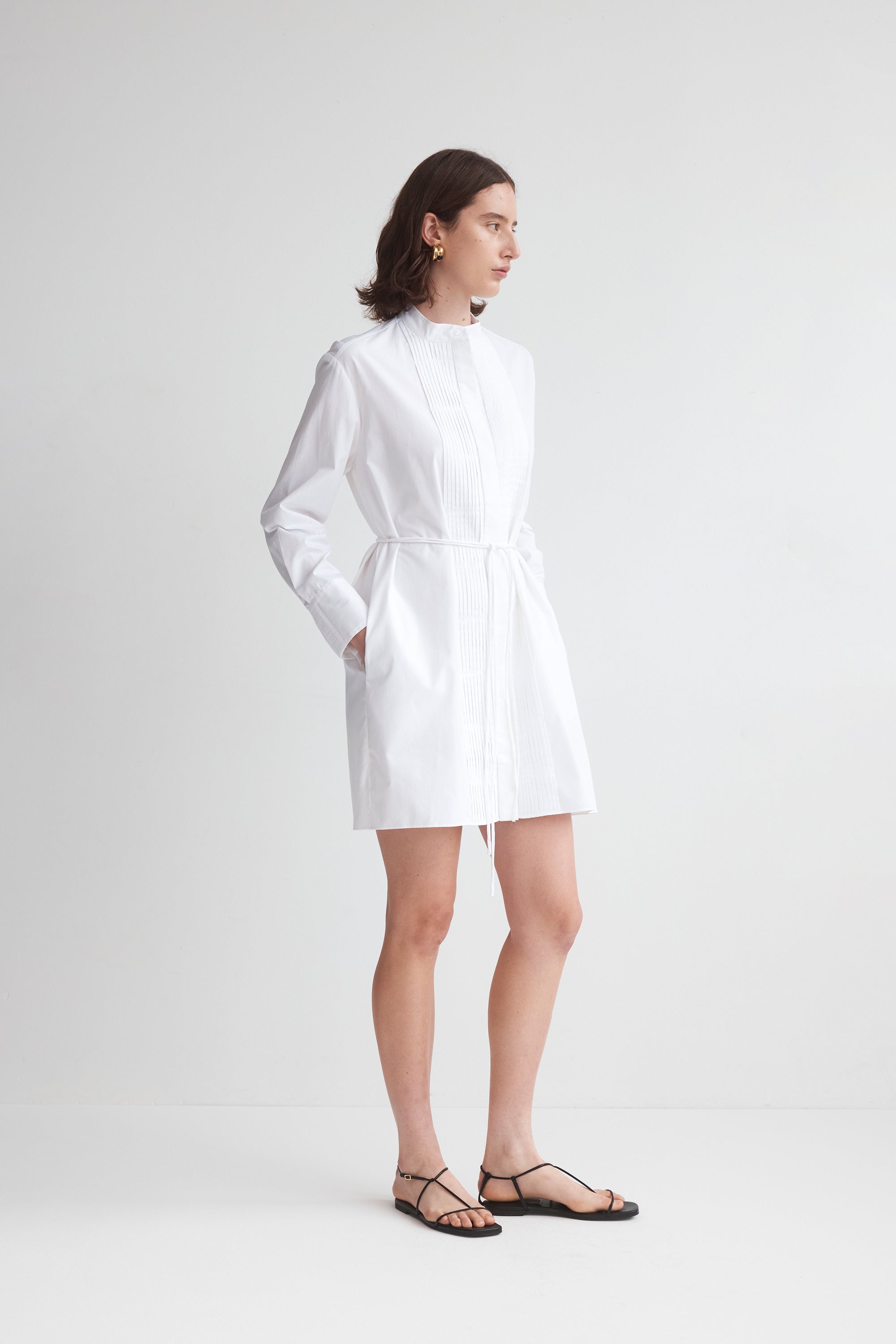 Peggy Dress | White Poplin