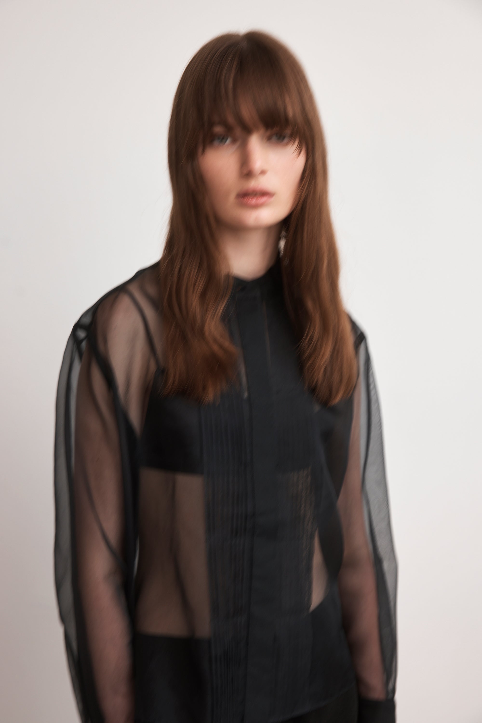 Zhu Shirt | Black Organza