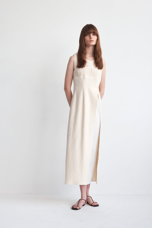 Ziggy Dress | Cream Jacquard