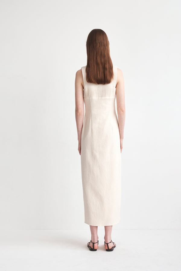 Ziggy Dress | Cream Jacquard