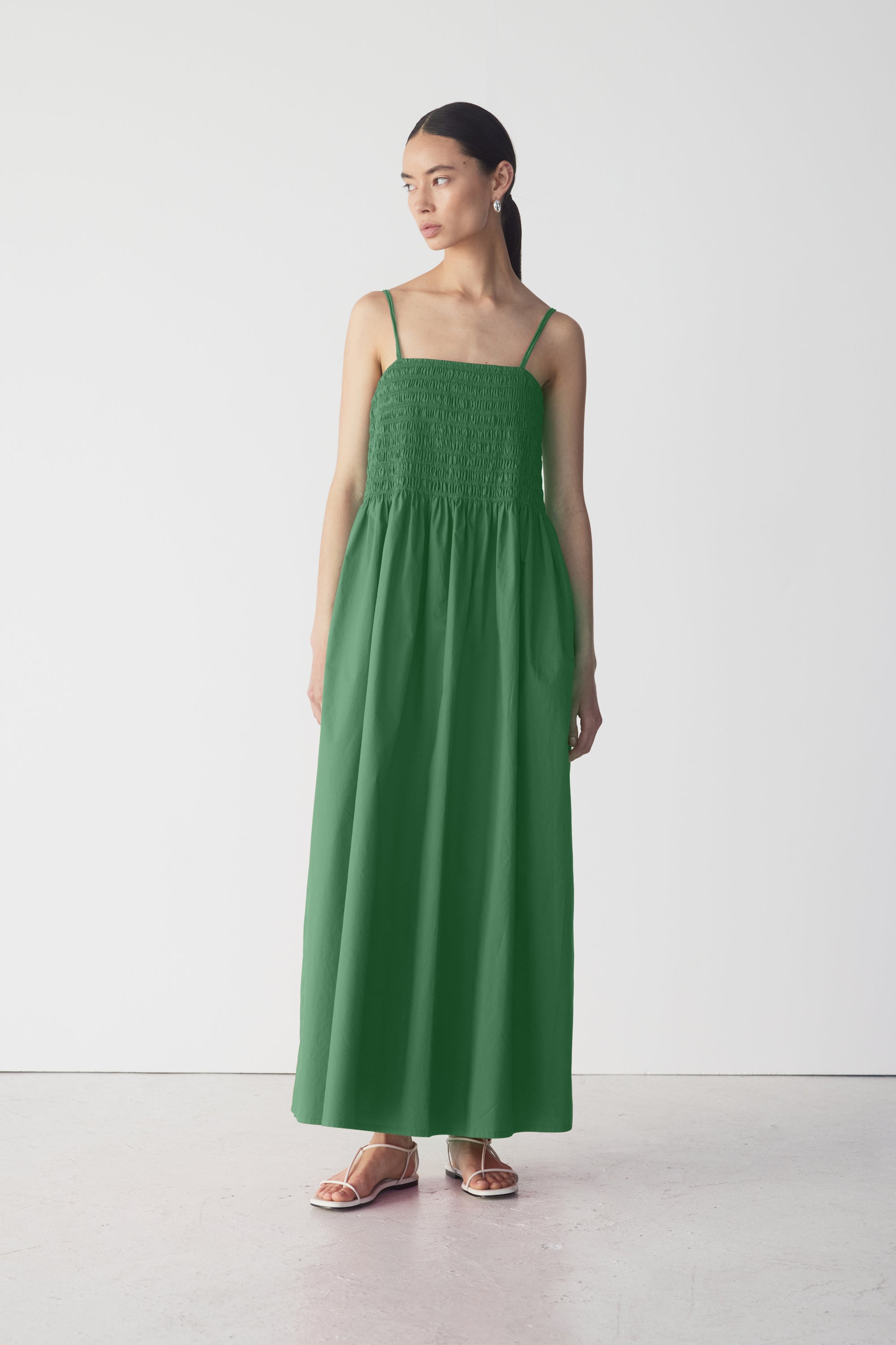 Liv Dress | Emerald Poplin