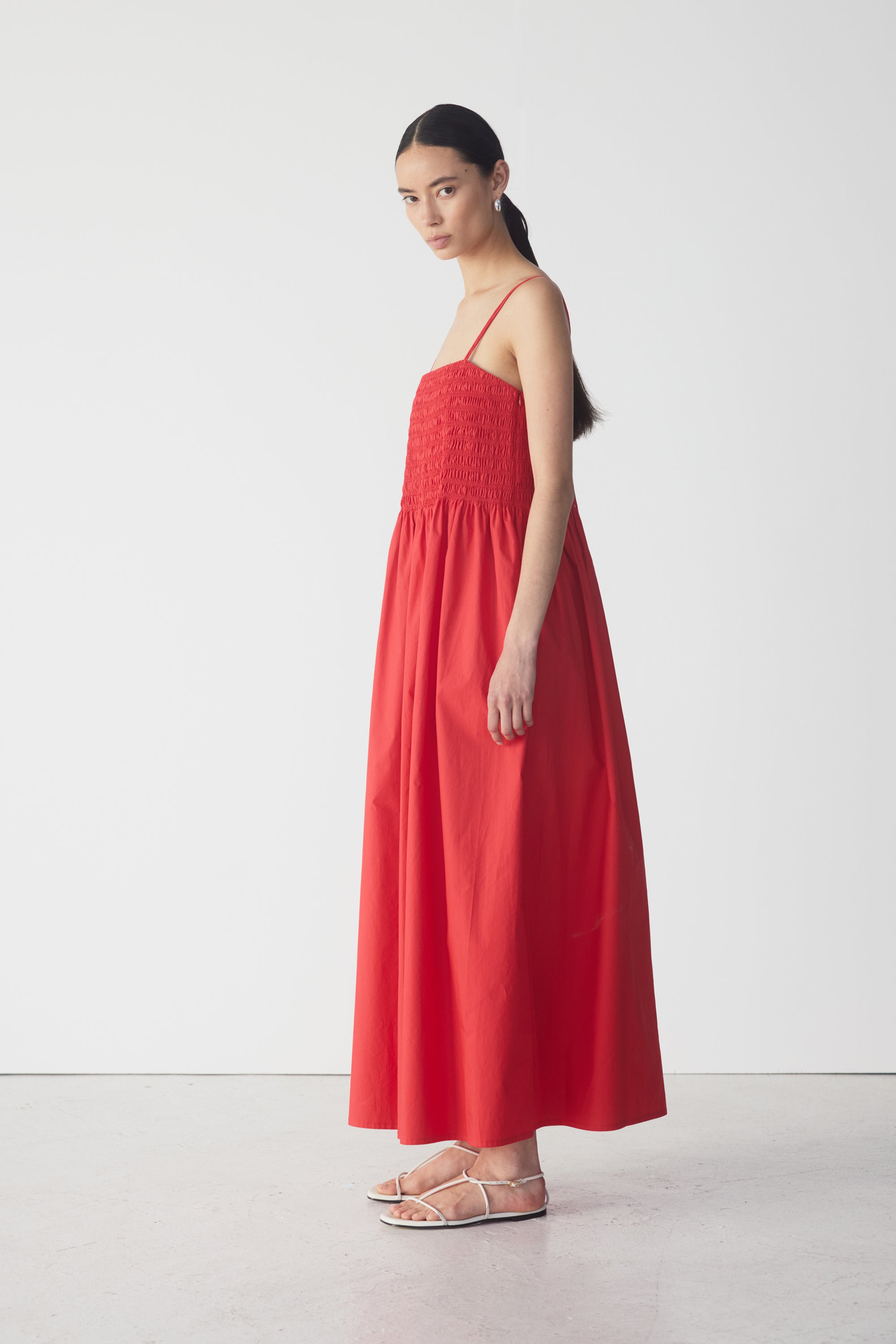 Liv Dress | Tomato Poplin