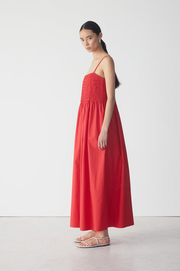 Liv Dress | Tomato Poplin