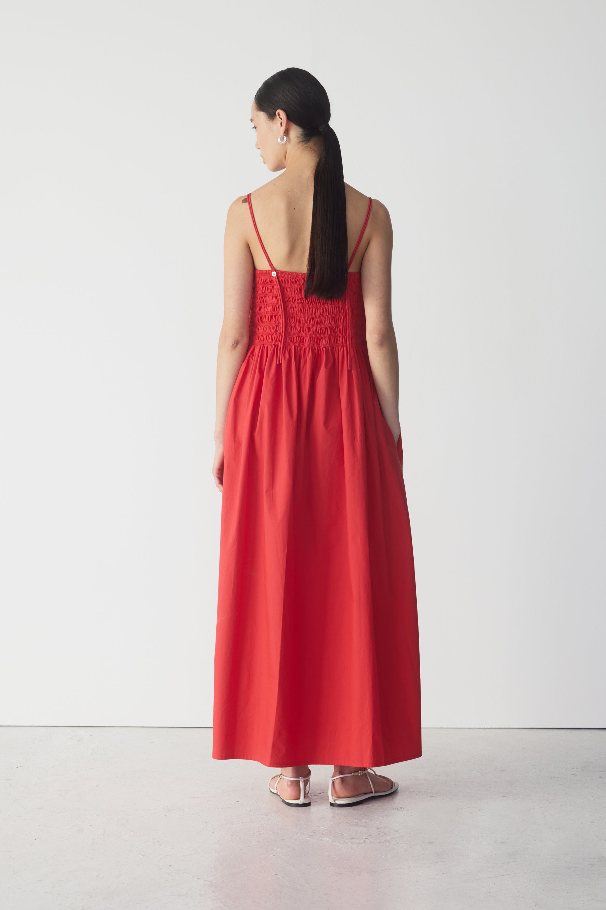 Liv Dress | Tomato Poplin