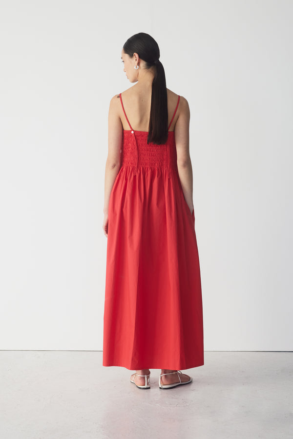 Liv Dress | Tomato Poplin