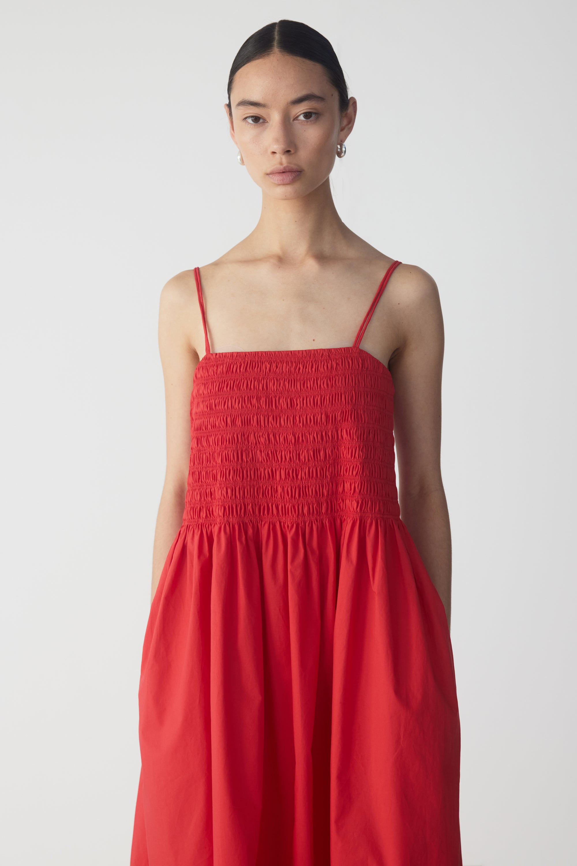 Liv Dress | Tomato Poplin