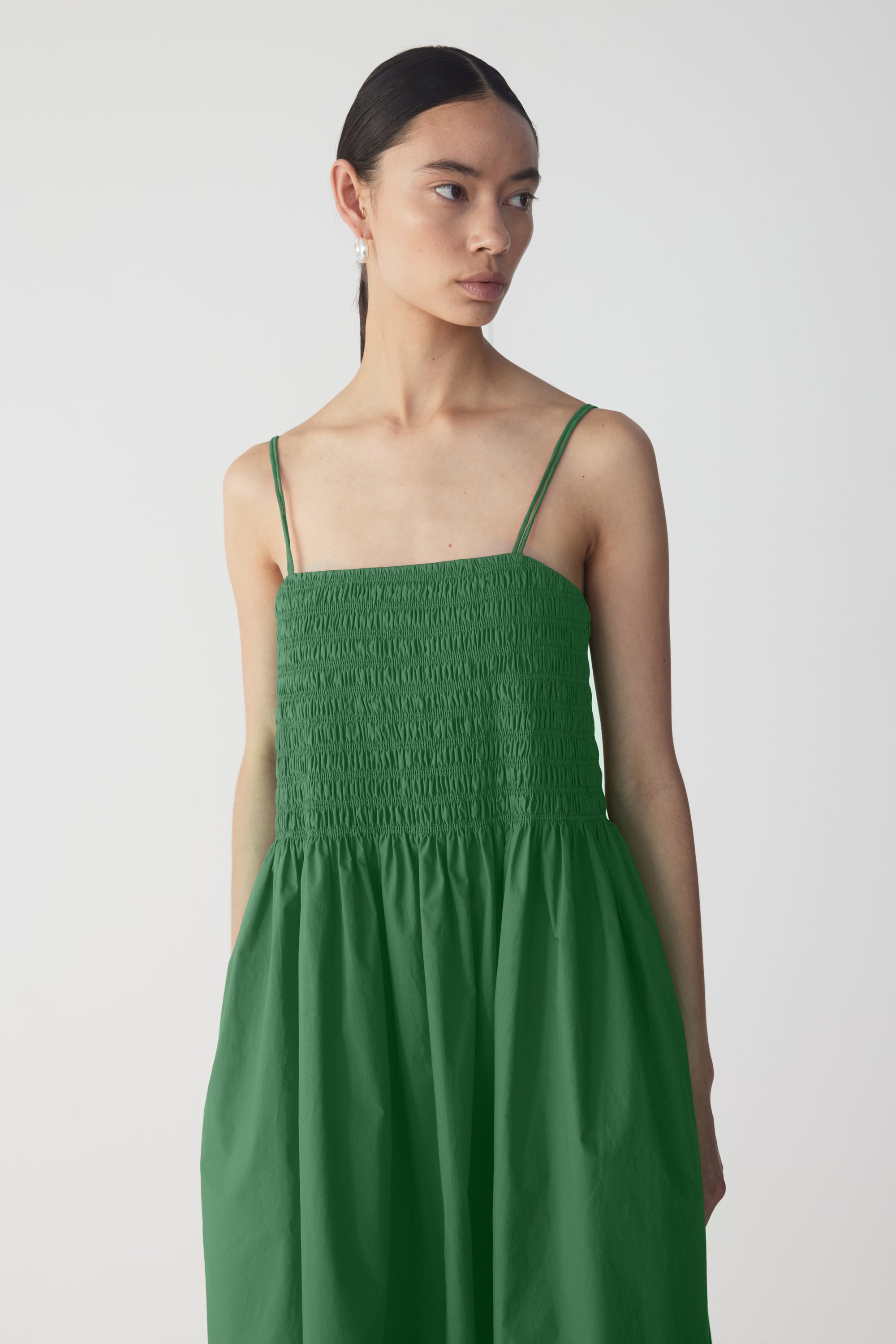 Liv Dress | Emerald Poplin