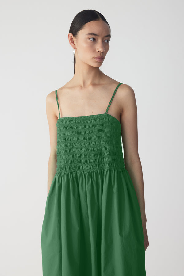 Liv Dress | Emerald Poplin