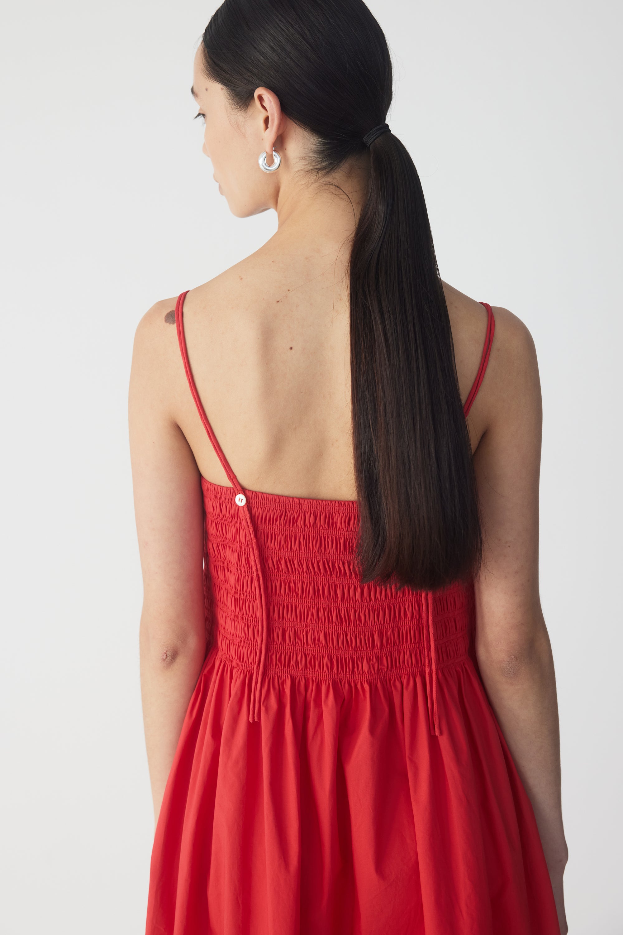 Liv Dress | Tomato Poplin