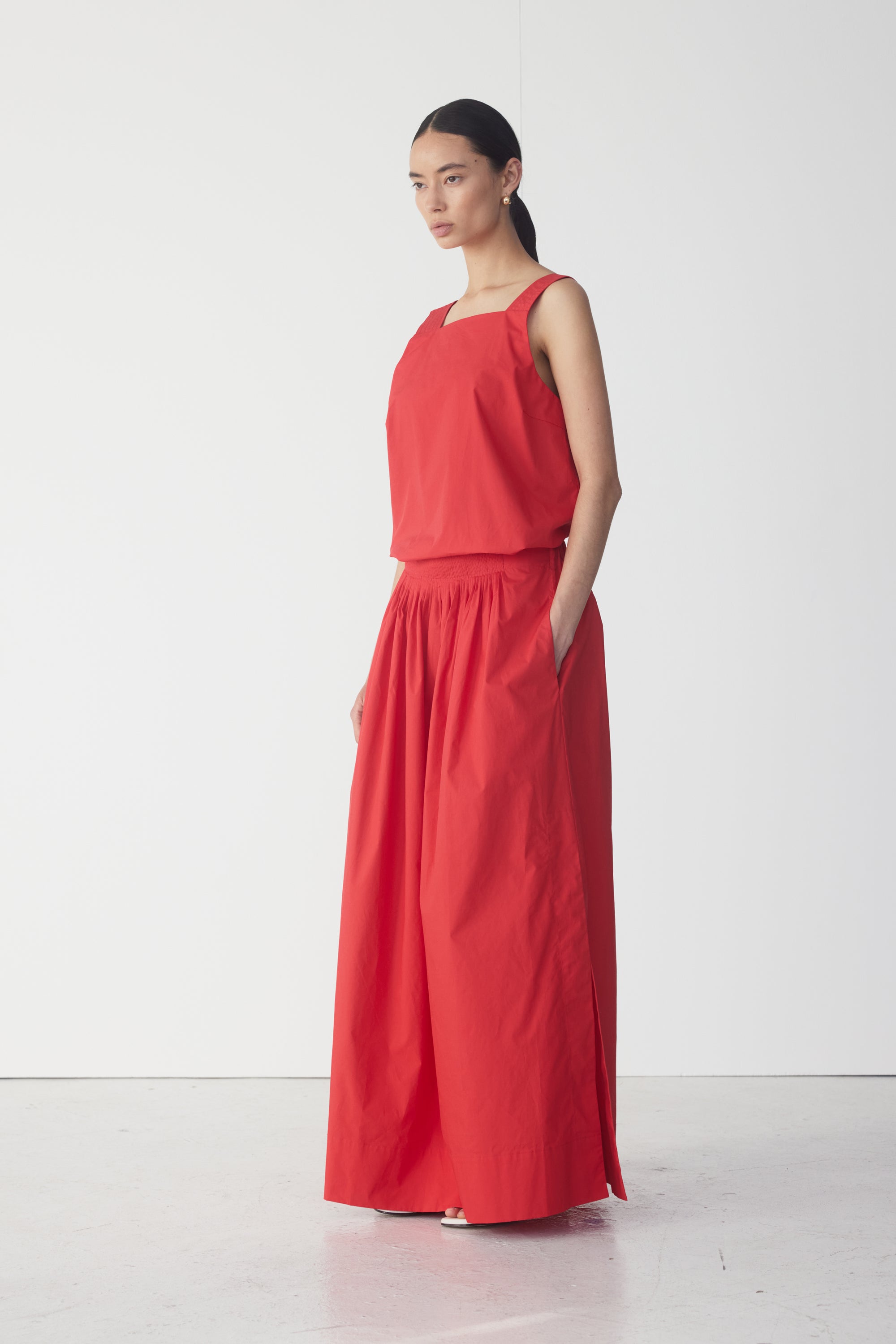 Brittany Skirt | Tomato Poplin