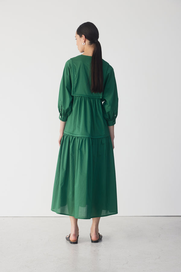 Pattie Dress | Emerald Poplin