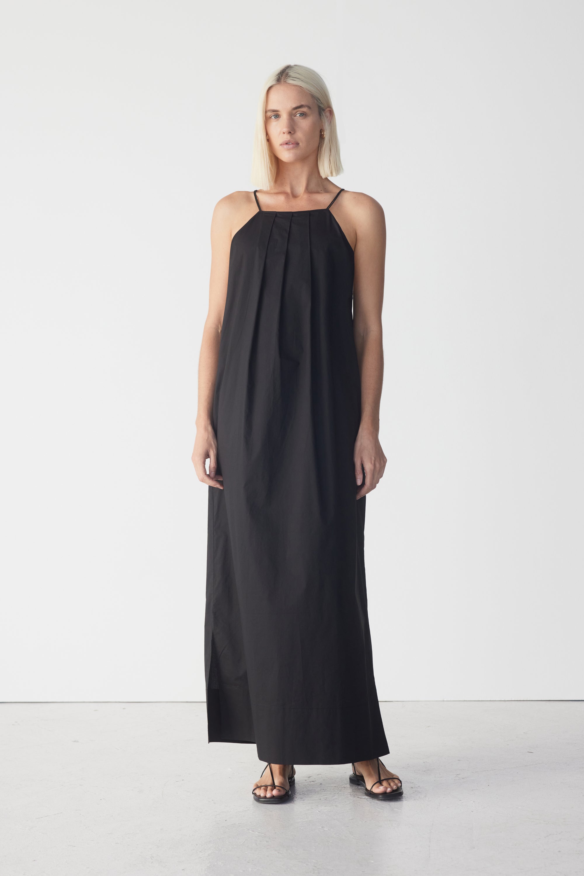 Sidonie Dress | Black Poplin