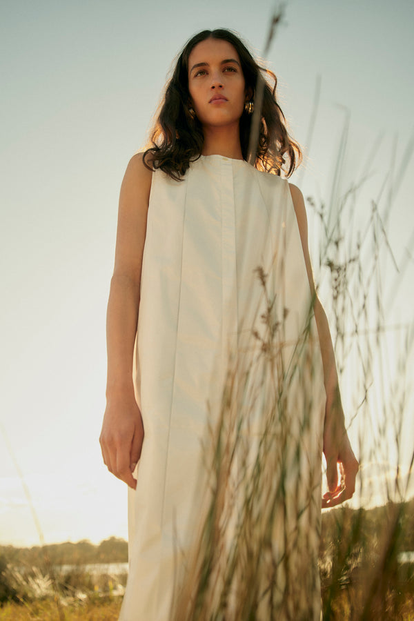 Ellie Dress | White Poplin