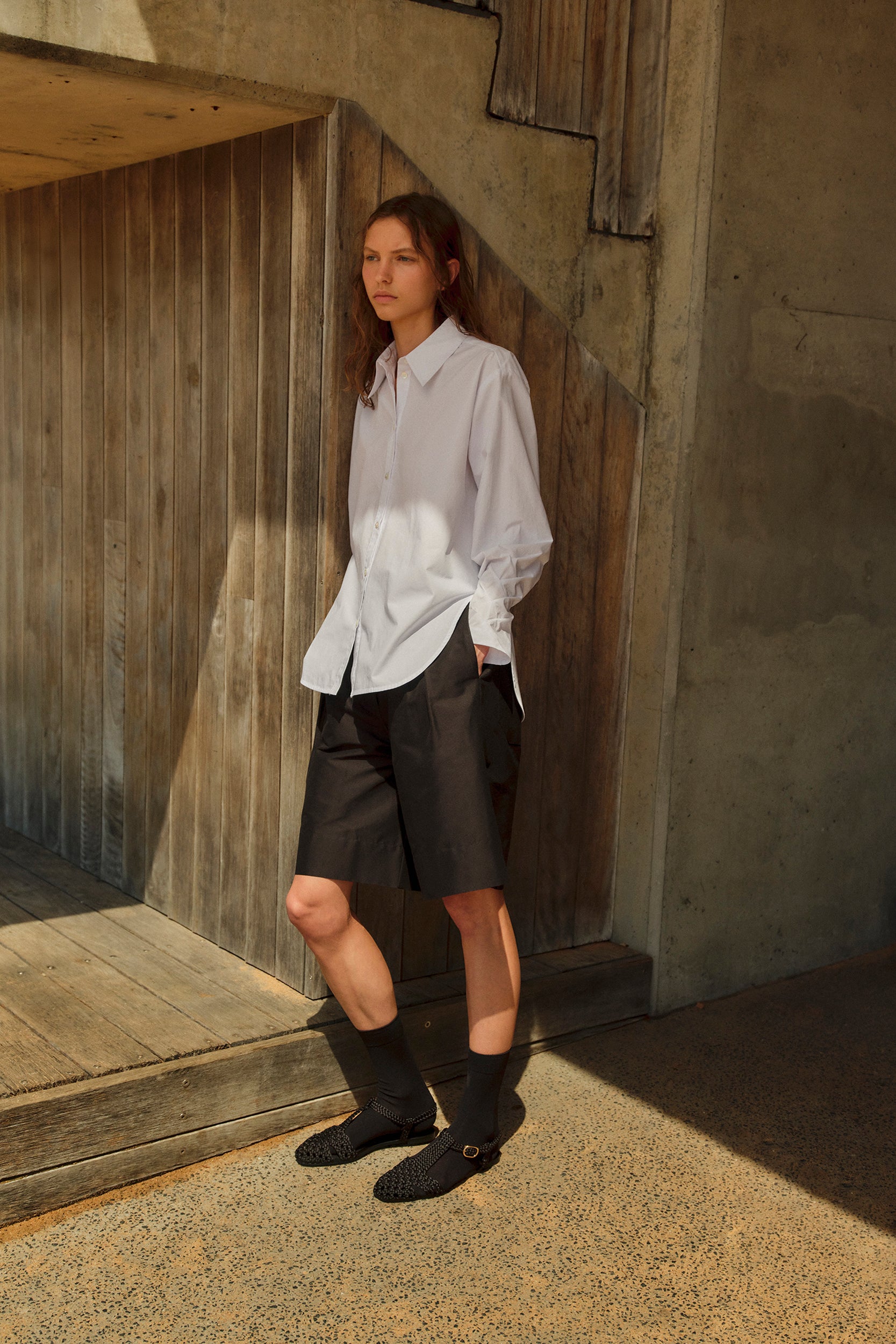 Nadine Short | Black Silk Cotton