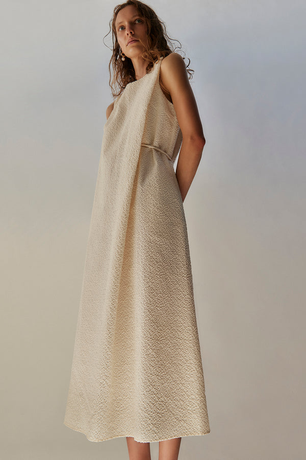 Quinn Dress | Ivory Jacquard