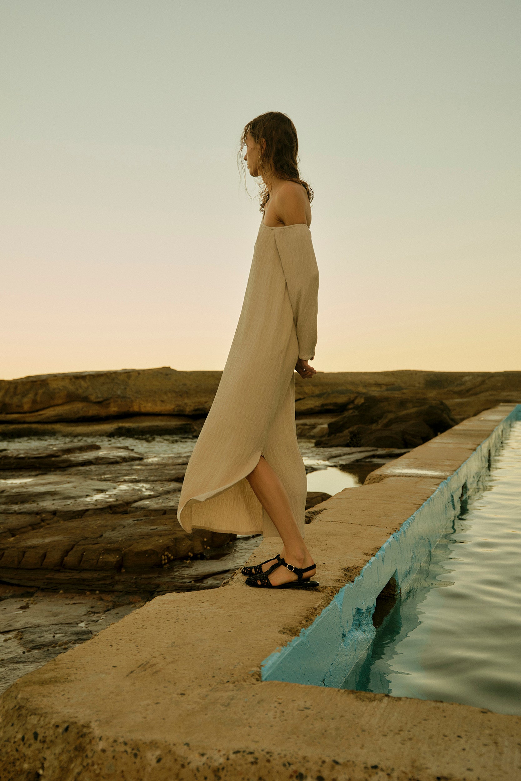 Perla Dress | Natural Crinkle