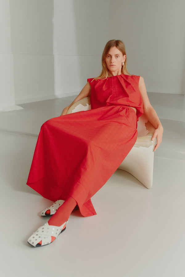 Jewel Top | Rouge Seersucker