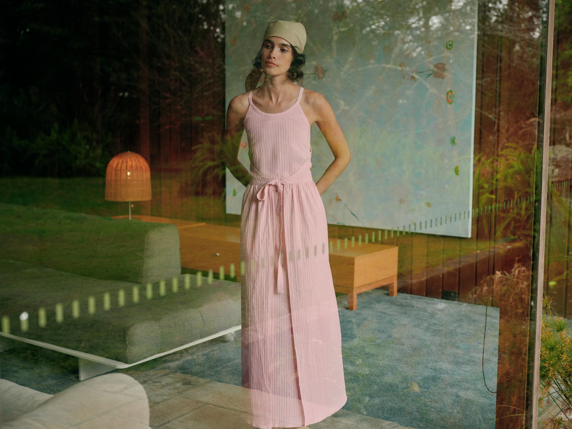 Chelsea Dress | Rose Textured Stripe