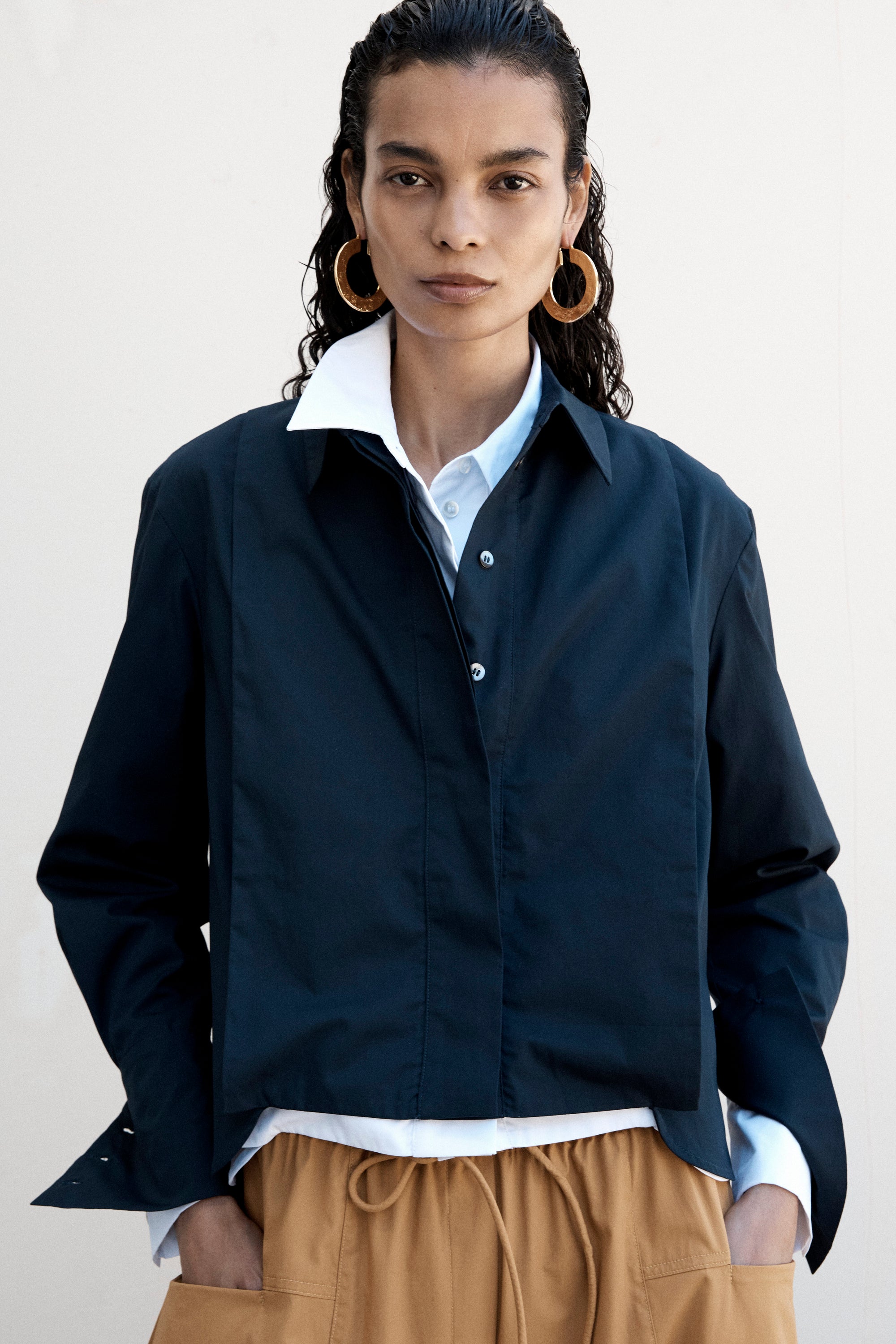 Pippi Shirt | Navy Poplin