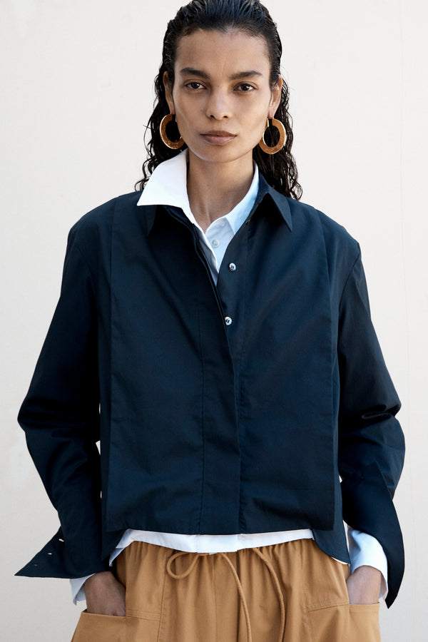 Pippi Shirt | Navy Poplin