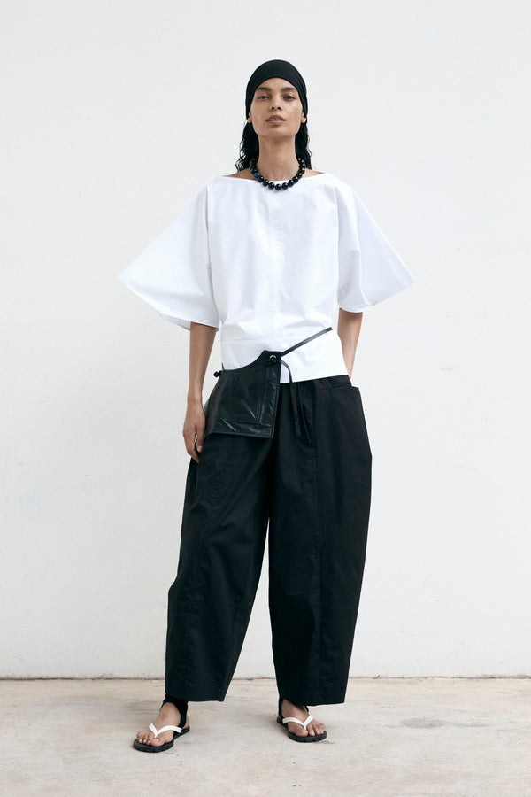 Eleanor Pant | Black Cotton Tencel