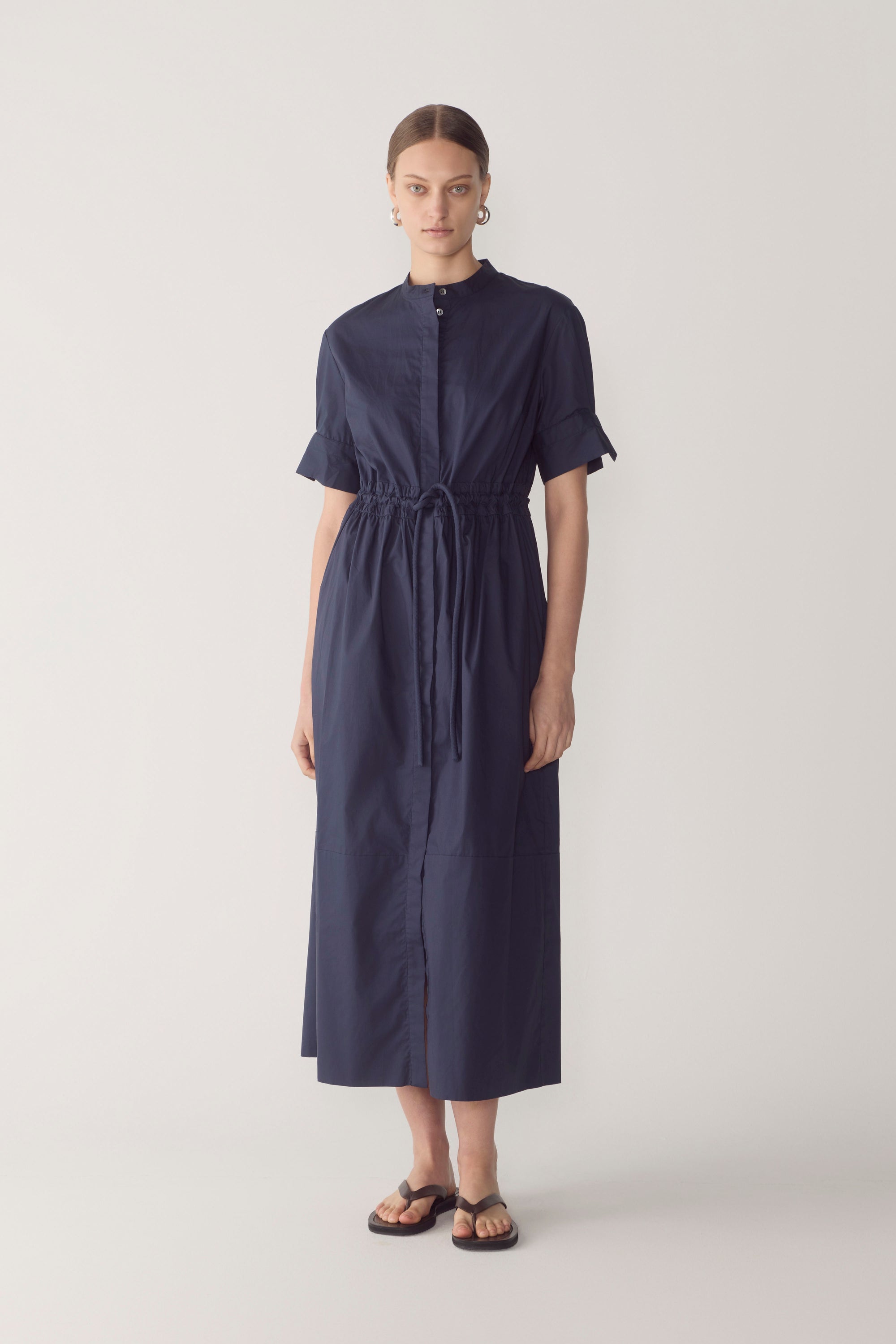 Yolanda Dress | Navy Poplin