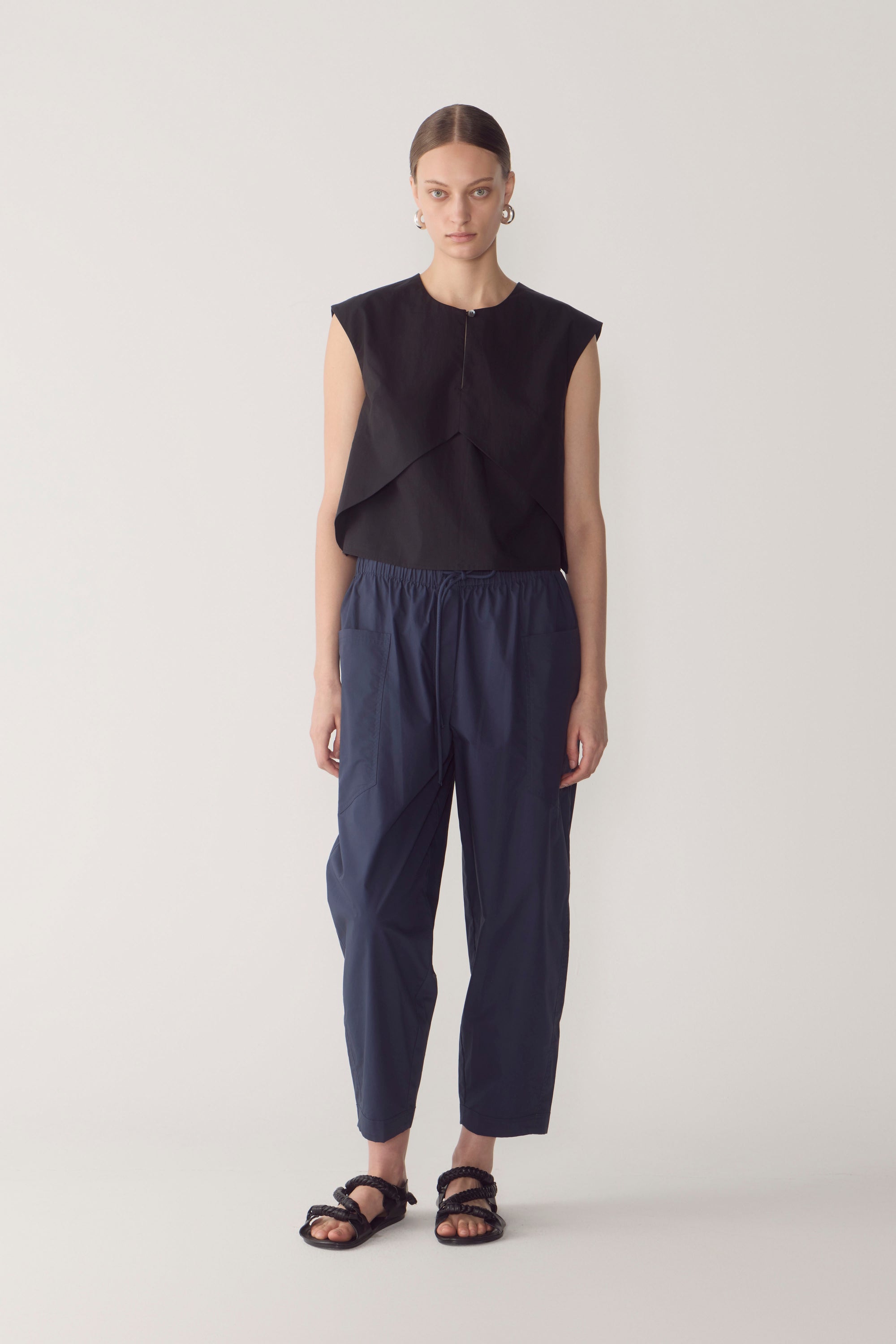 Dakota Top | Black Summer Cotton