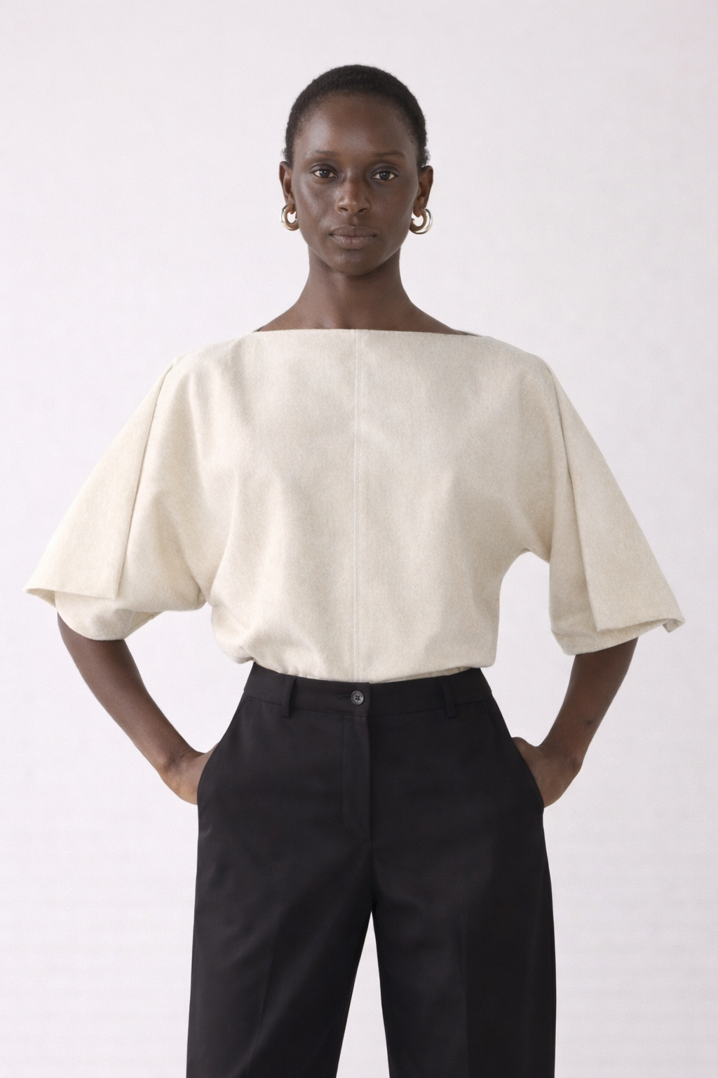 Aimee Top | Ivory Wool Blend