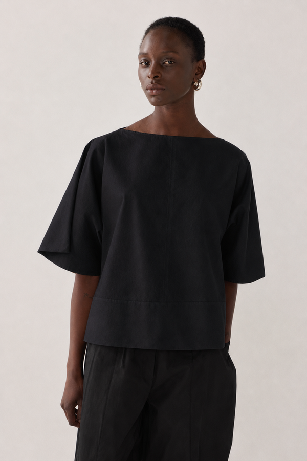 Aimee Top | Black Wool Blend