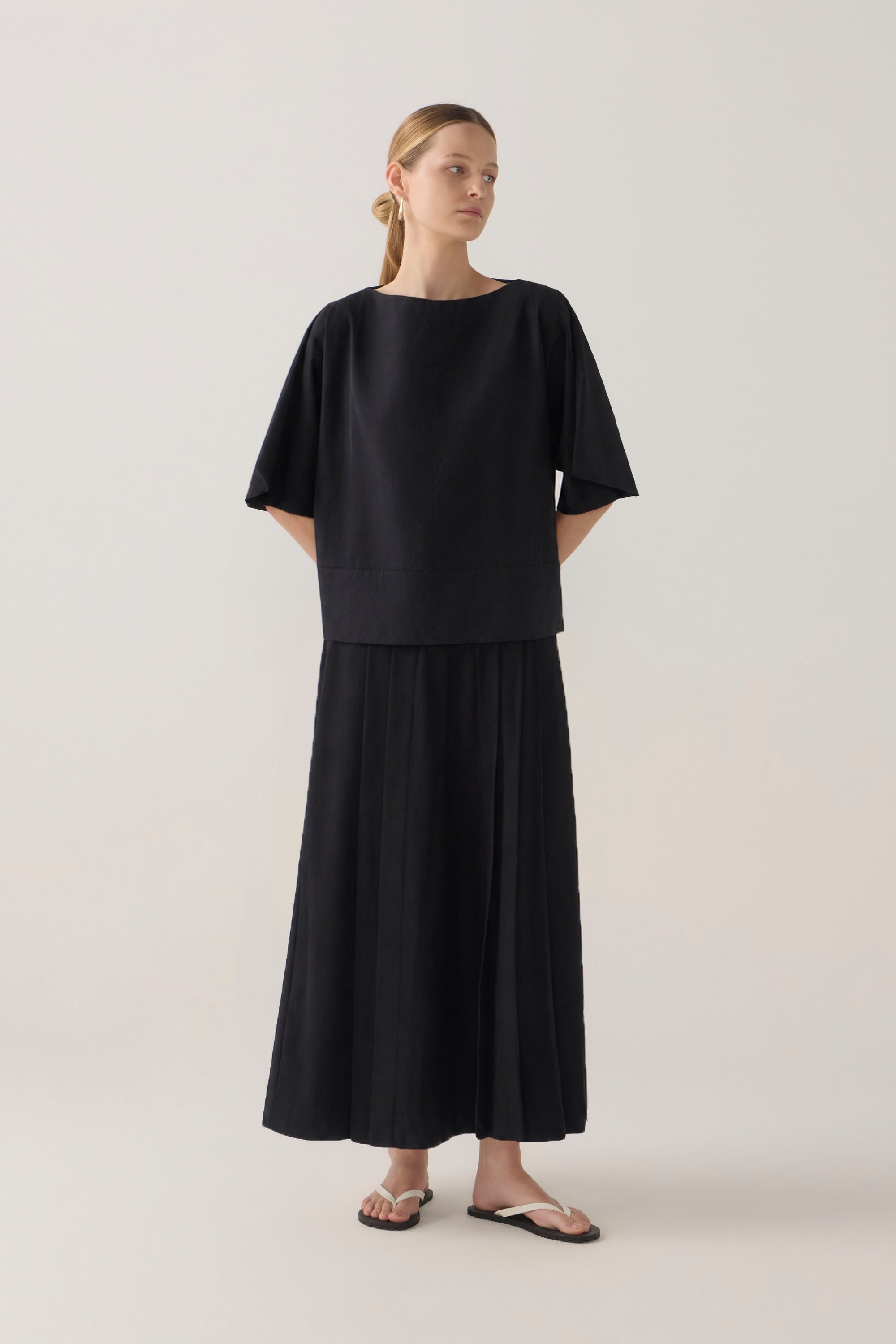 Aimee Top | Black Wool Blend