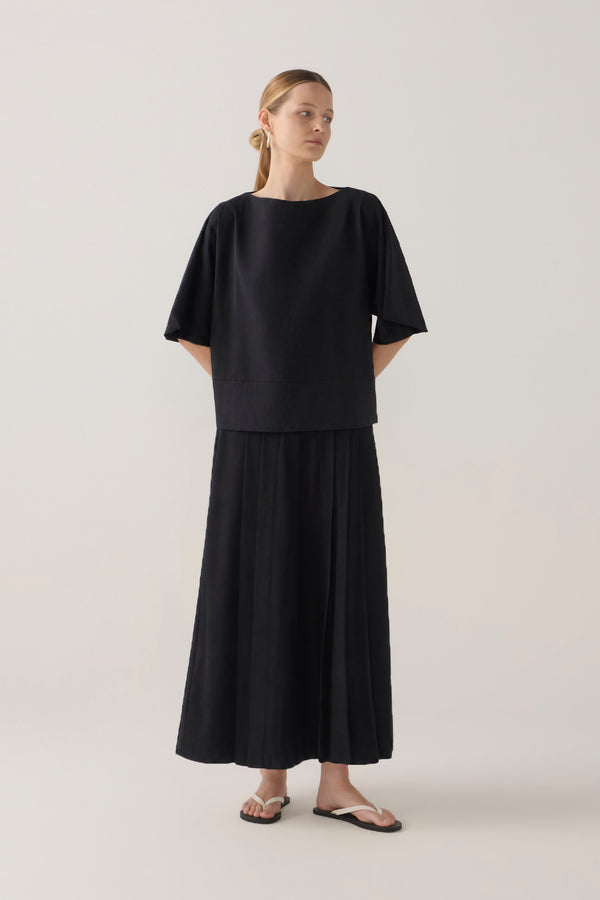 Aimee Top | Black Wool Blend