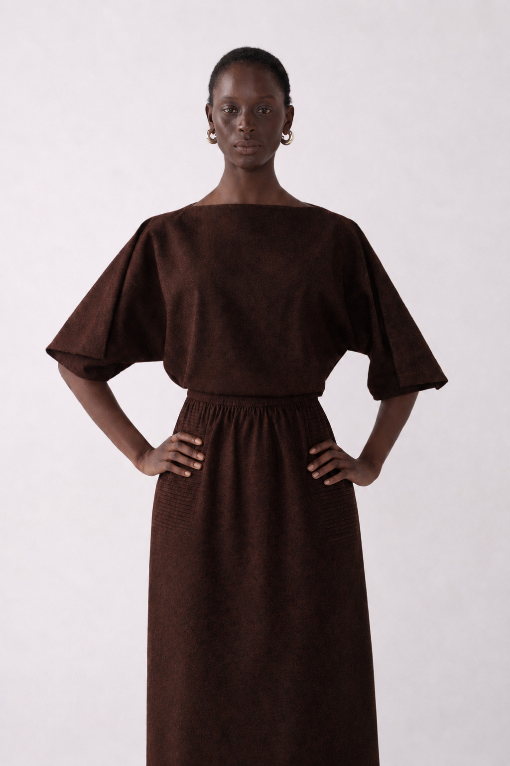 Aimee Top | Chocolate Wool Blend