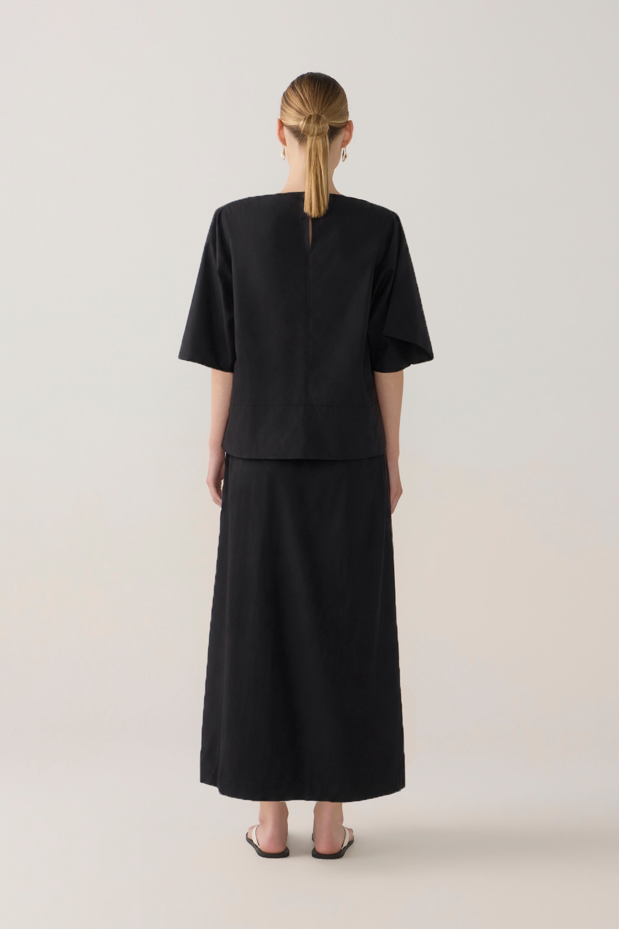 Aimee Top | Black Wool Blend