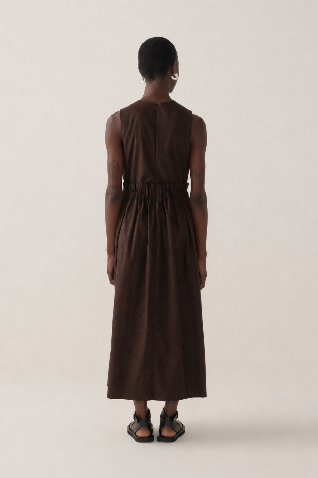 Alex Dress | Chocolate Wool Blend